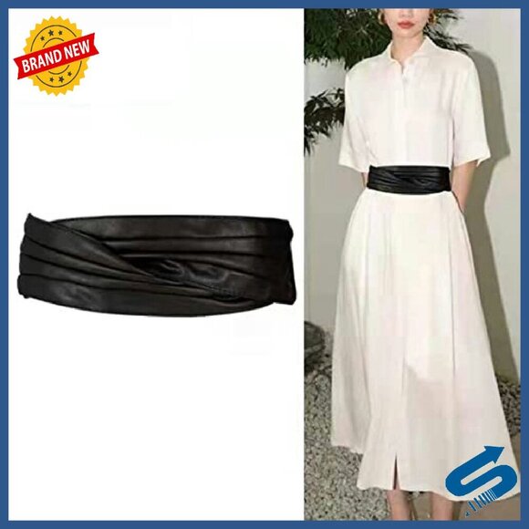 Wide Corset Belt Faux Leather Waist Cincher 26-31 Inches Retro Style main image 4
